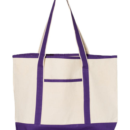 Q‑Tees 34.6L Large Canvas Deluxe Tote – Q1500