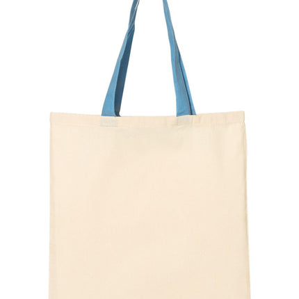 Q‑Tees Economical Tote with Contrast‑Color Handles – QTB6000