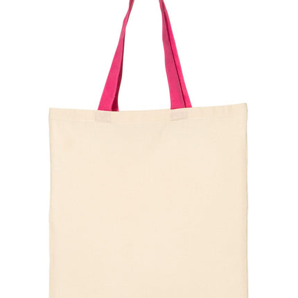Q‑Tees Economical Tote with Contrast‑Color Handles – QTB6000