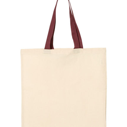 Q‑Tees Economical Tote with Contrast‑Color Handles – QTB6000