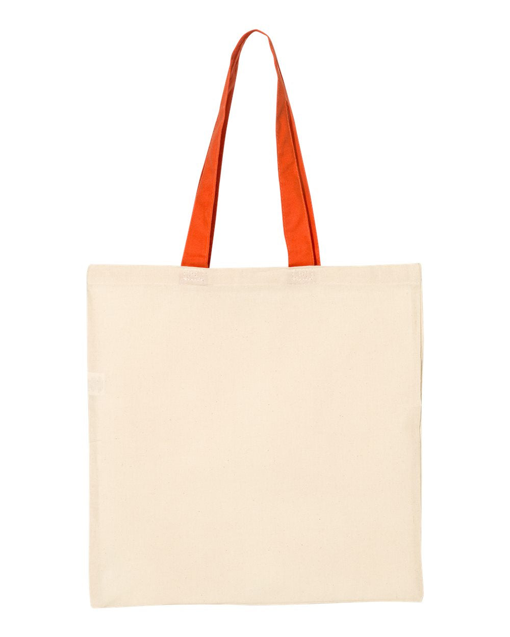 Q‑Tees Economical Tote with Contrast‑Color Handles – QTB6000