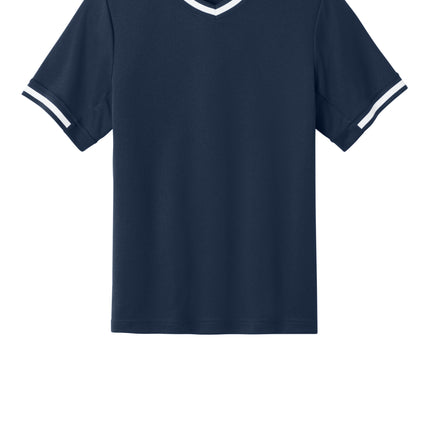 Sport-Tek® Youth Tough Mesh V-Neck Baseball Jersey – YST221