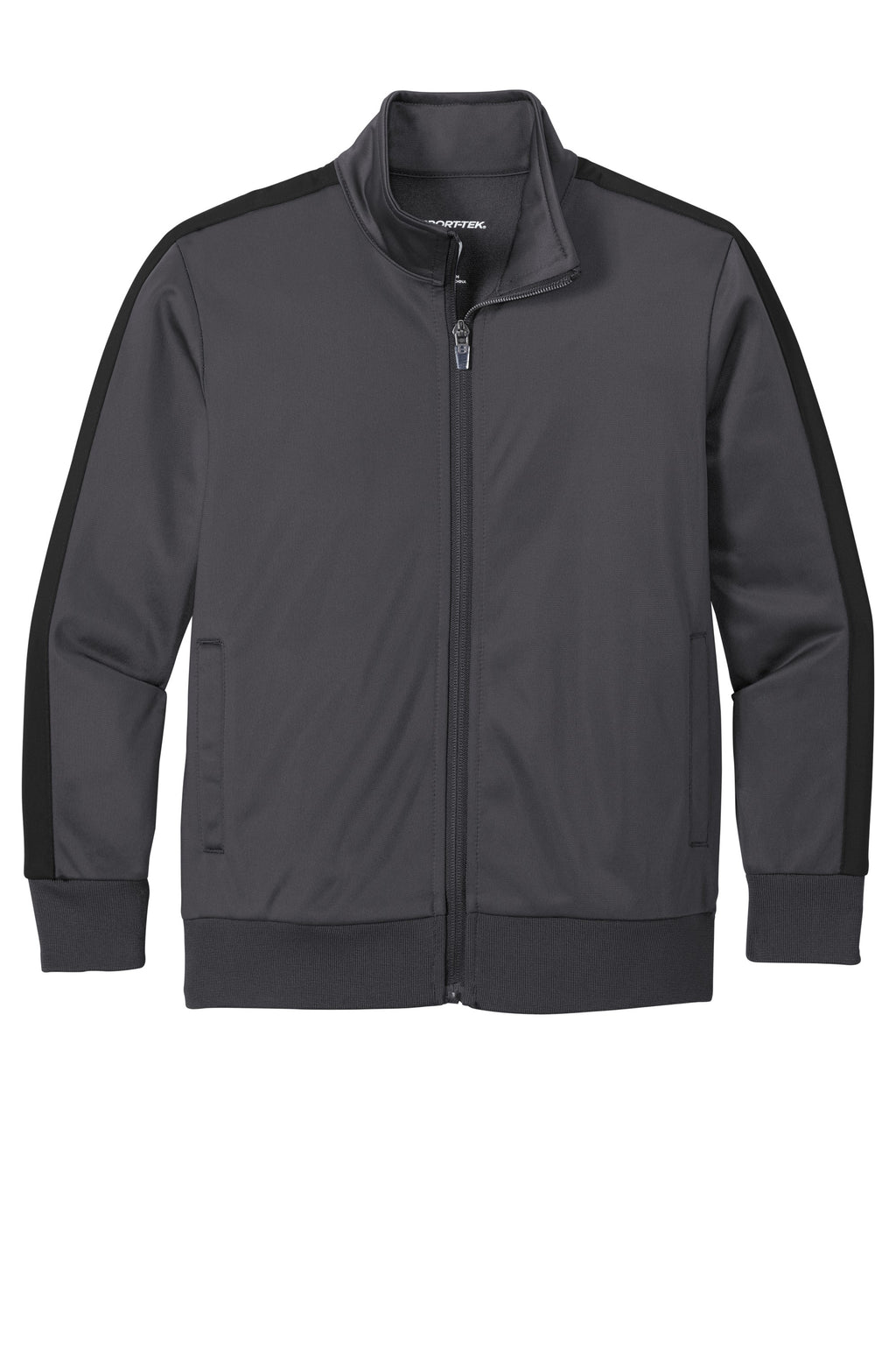 Sport‑Tek® Youth Tricot Sleeve Stripe Track Jacket – YST94